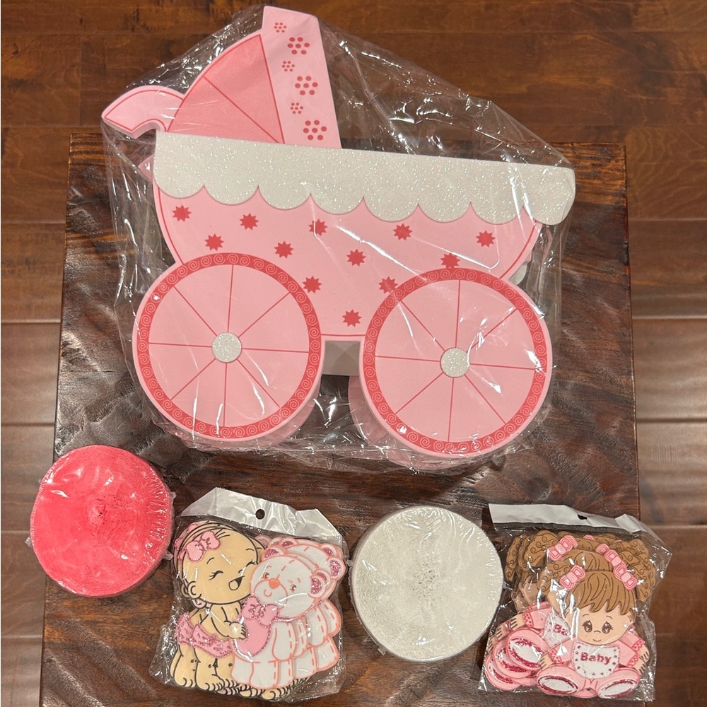 Lot of Baby Girl Baby Shower & Nursery Foam Decorations